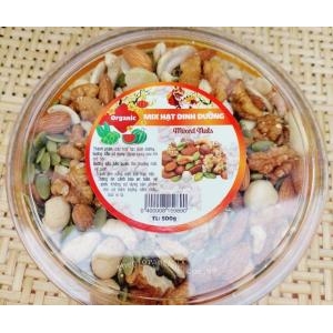 Mix 5 loại hạt dinh dưỡng hộp tròn 500g
