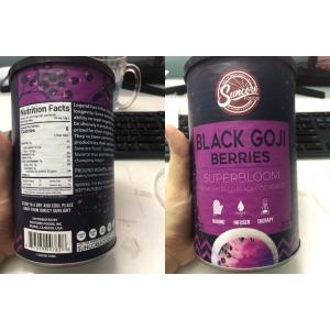 Hắc kỷ tử (Kỷ tử đen) Organic Black Gojl Berris của Mỹ lon 454g